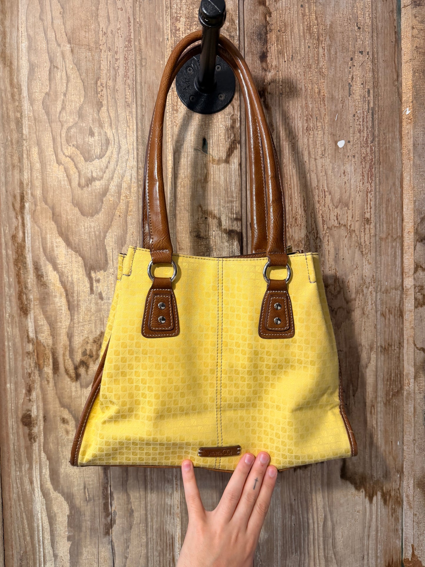 Vintage Y2K Nine & Co. Yellow Tote Bag