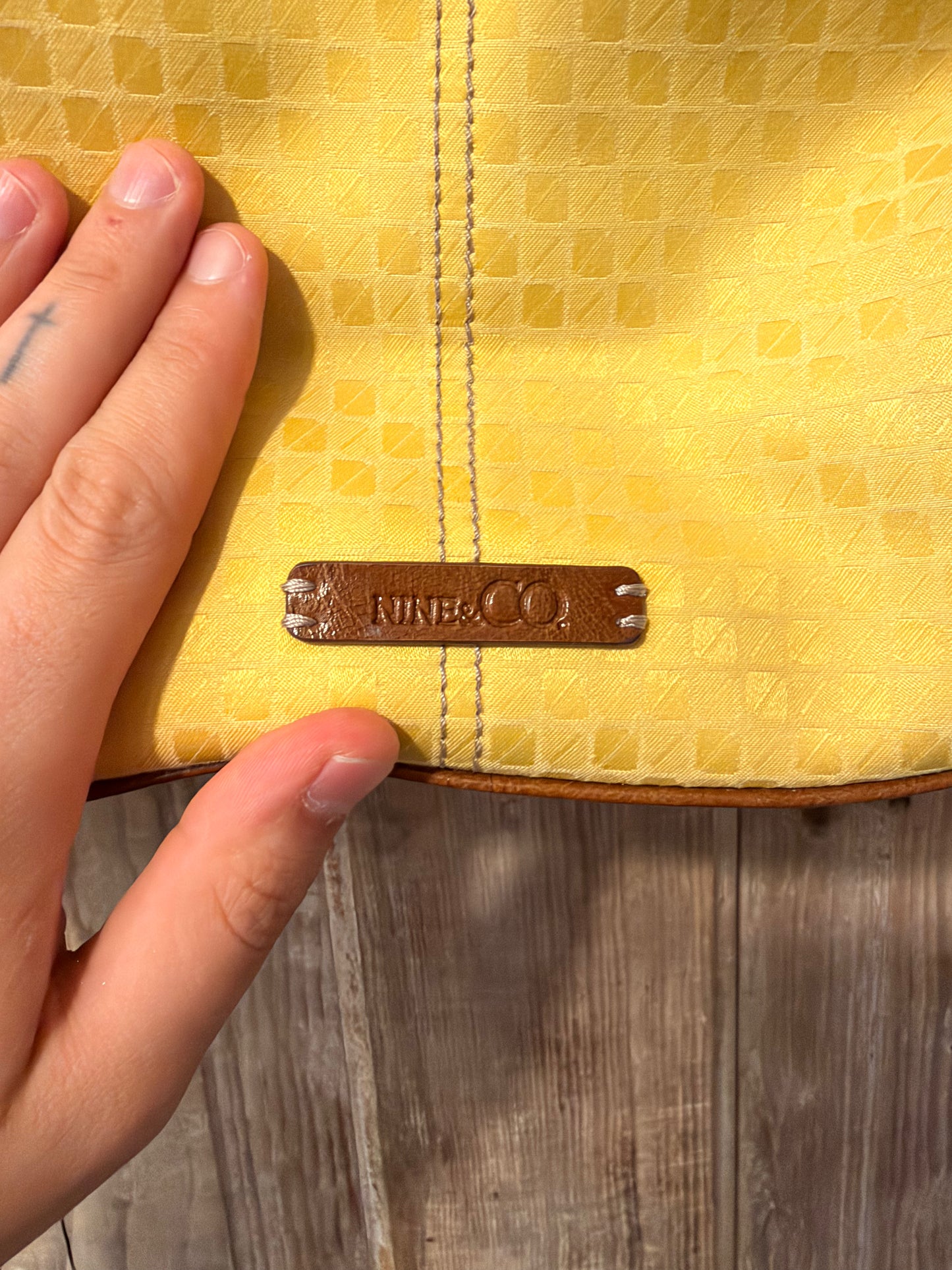 Vintage Y2K Nine & Co. Yellow Tote Bag