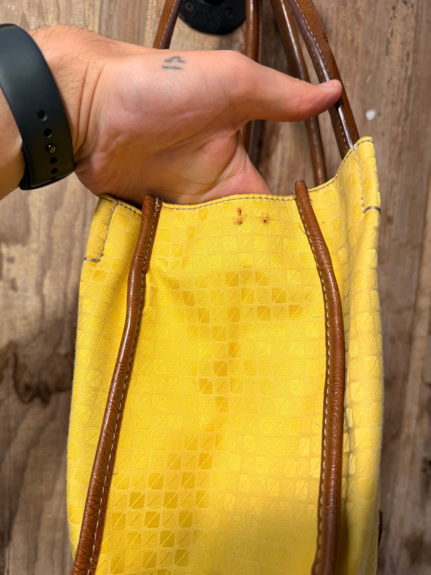 Vintage Y2K Nine & Co. Yellow Tote Bag