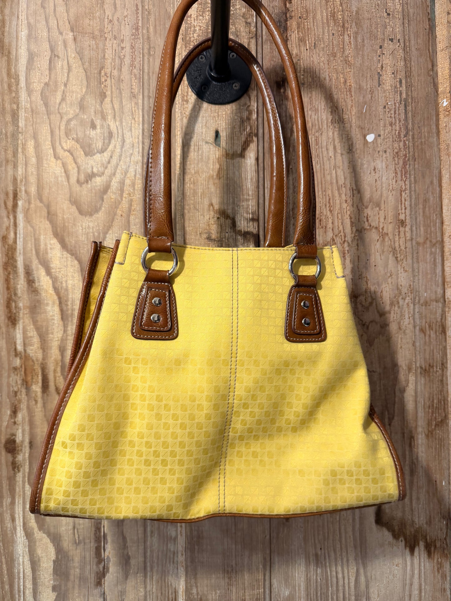 Vintage Y2K Nine & Co. Yellow Tote Bag