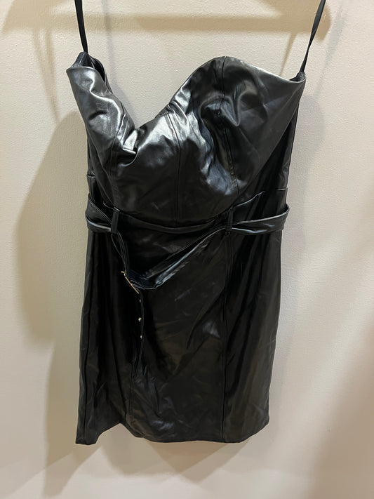 Bebe faux leather strapless dress