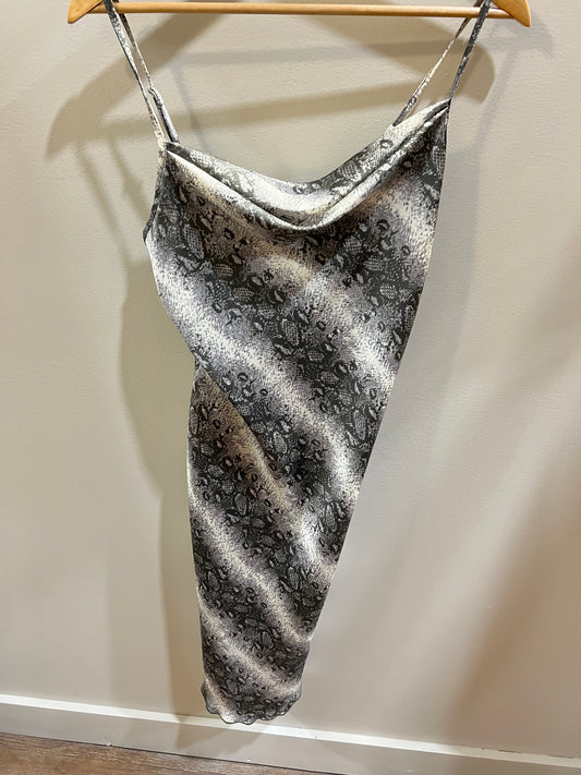 Bebe Snake skin silk dress