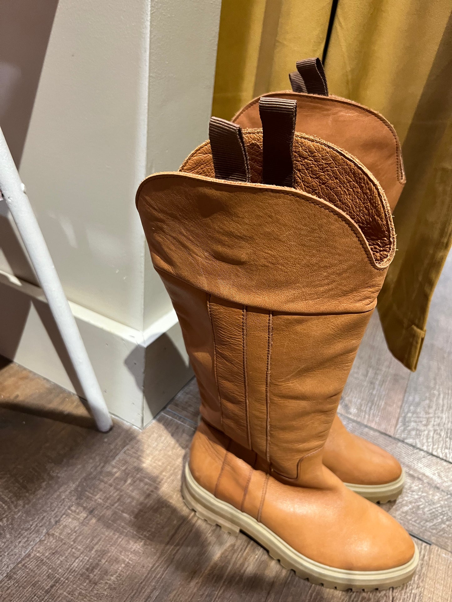 Leather boots