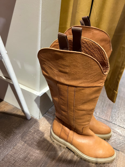 Leather boots