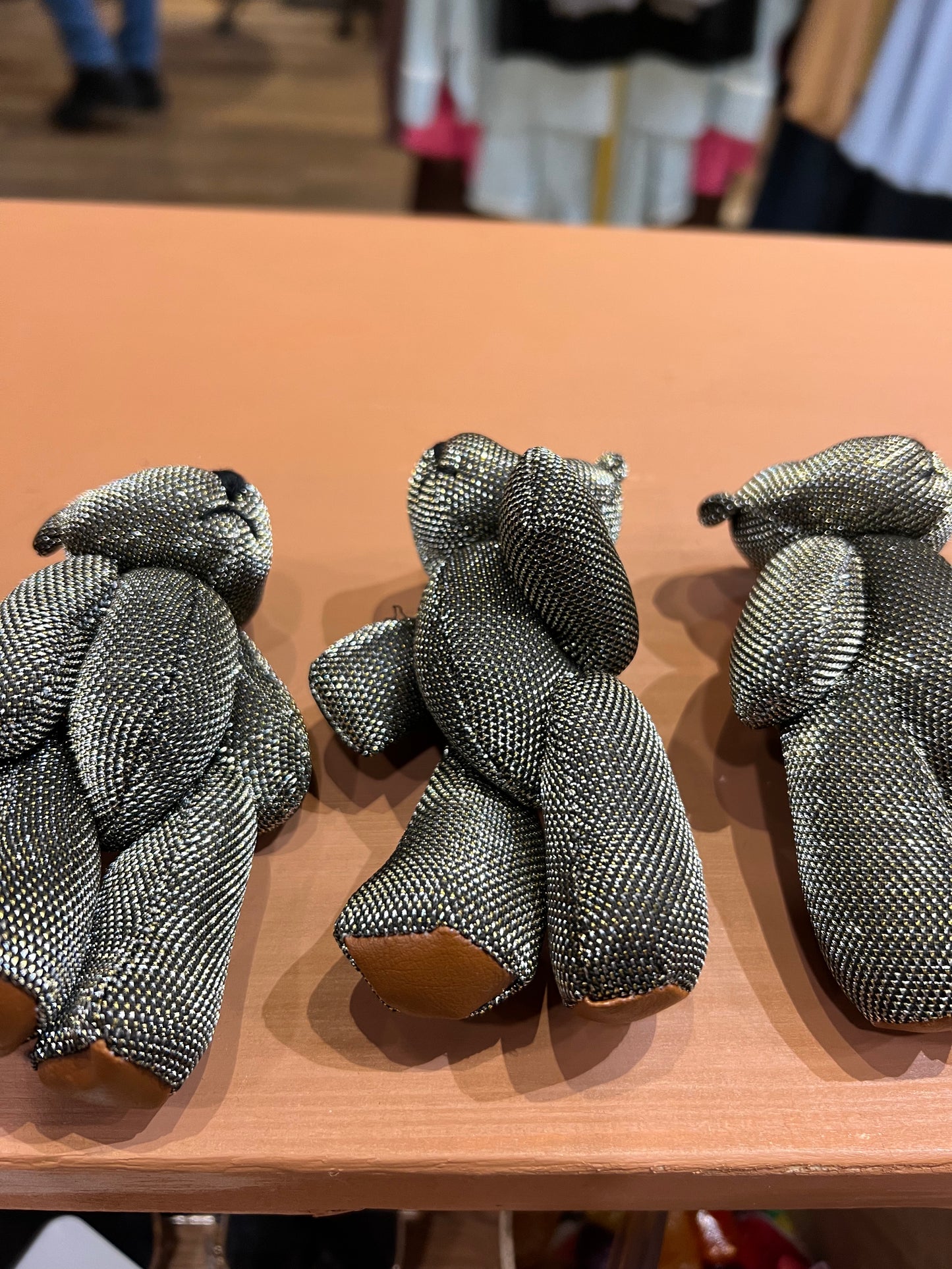 Bear purse jacket brooch pin