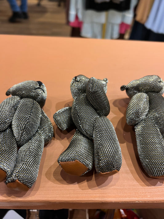 Bear purse jacket brooch pin
