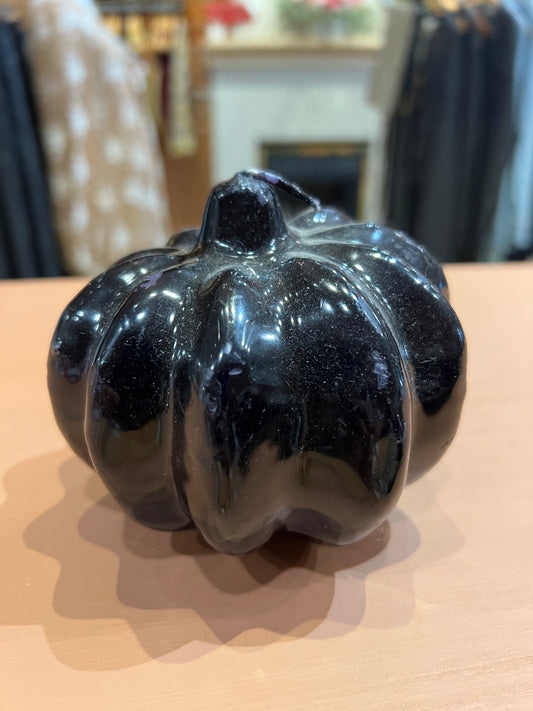 Black pumpkin candle