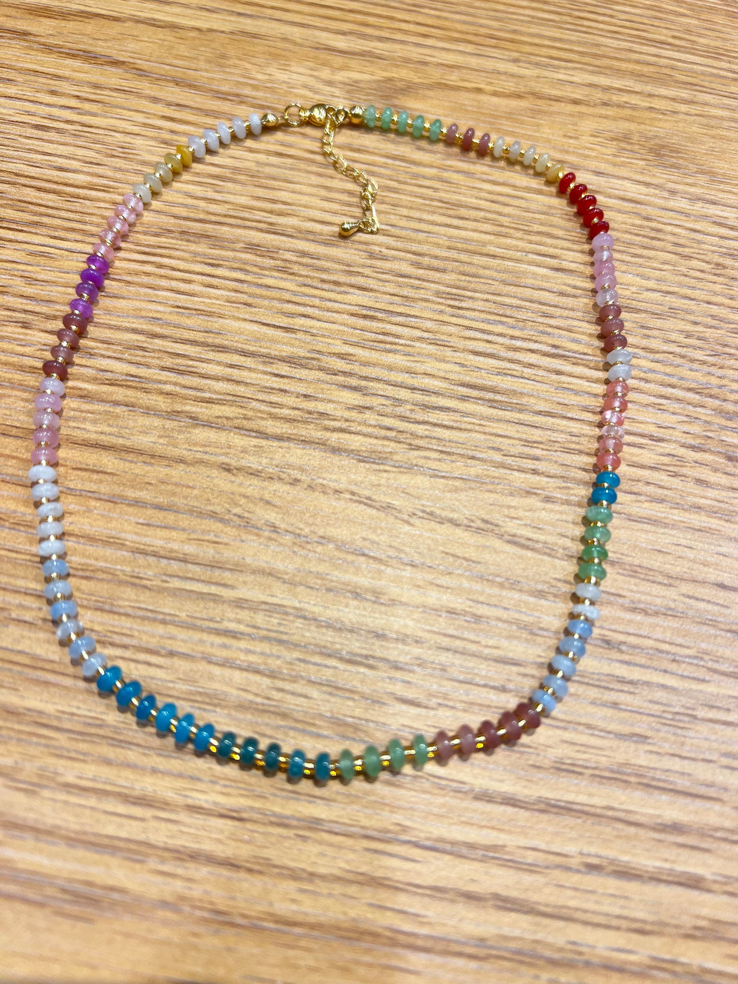 Beaded multi colored Initial necklaces