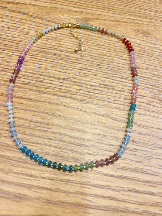 Beaded multi colored Initial necklaces