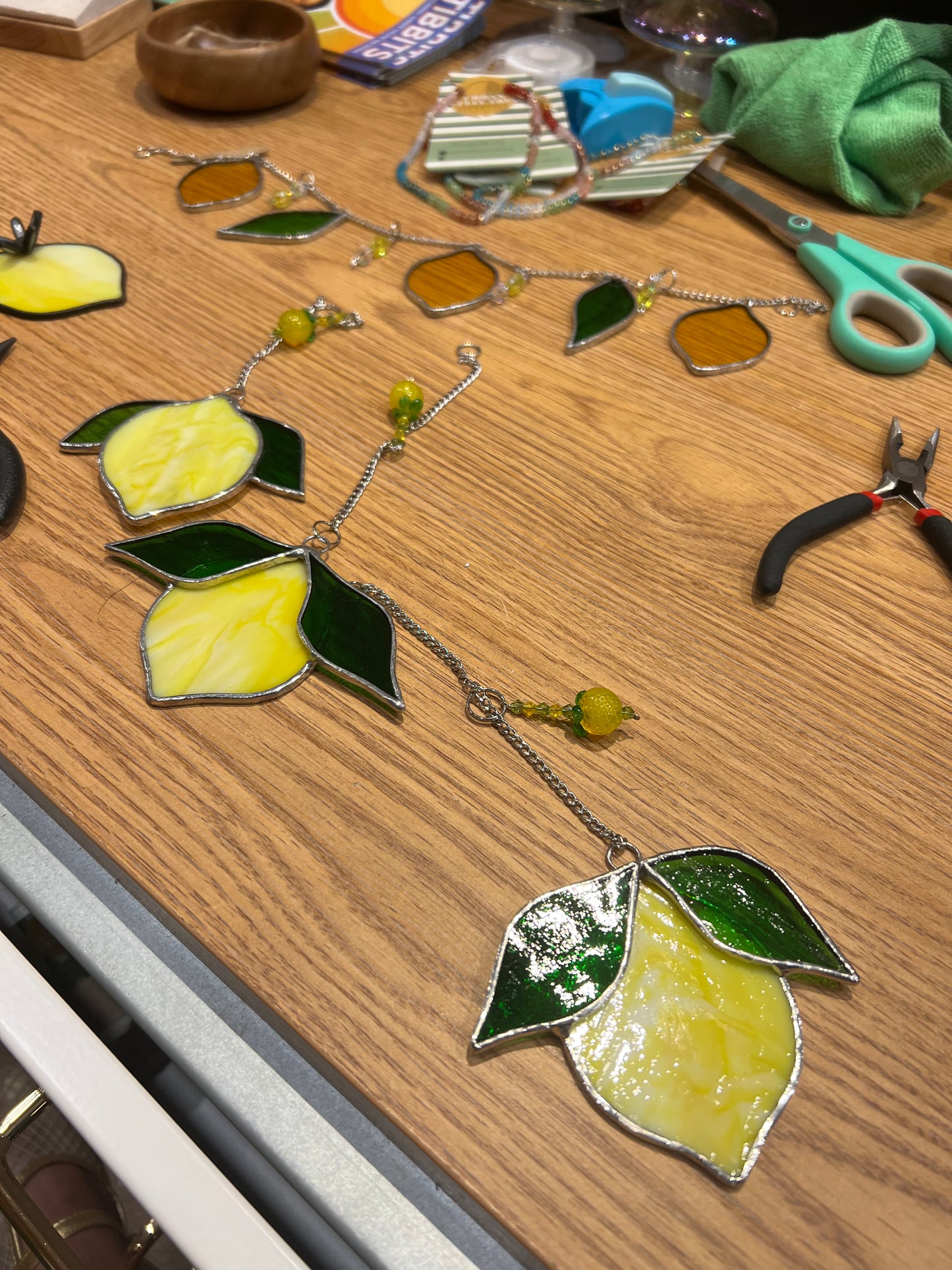 Stained glass hanging decor