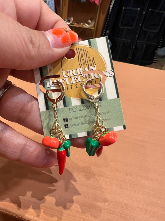 Vegetable dangle earrings
