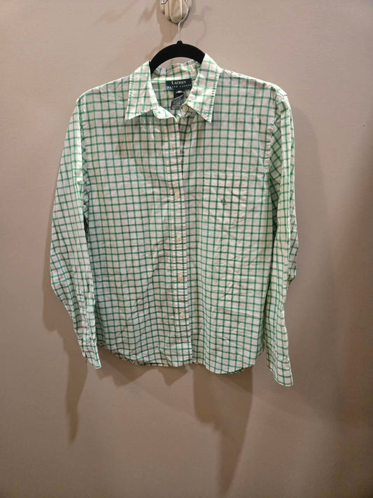 Ralph Lauren green checker button