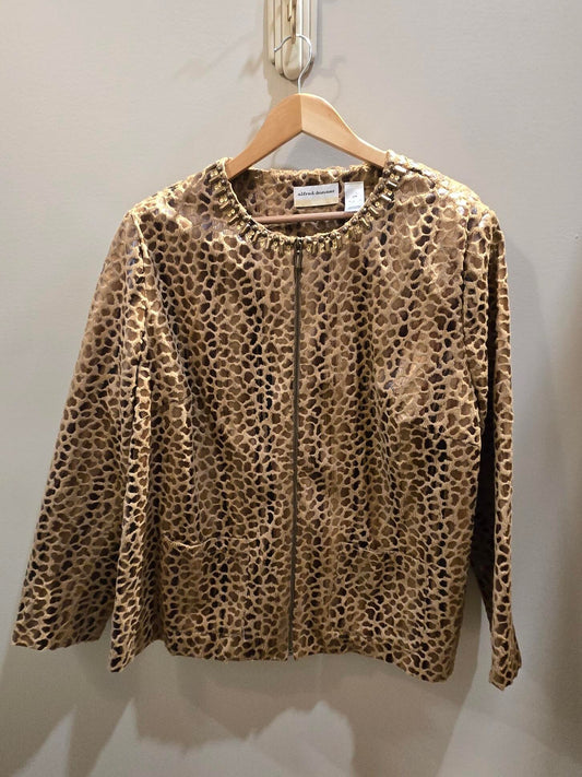 Leopard zip up jacket