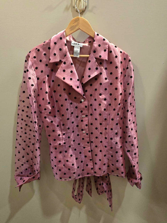 Vint sheer polka dot blouse