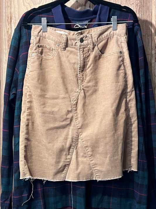Beige corduroy skirt