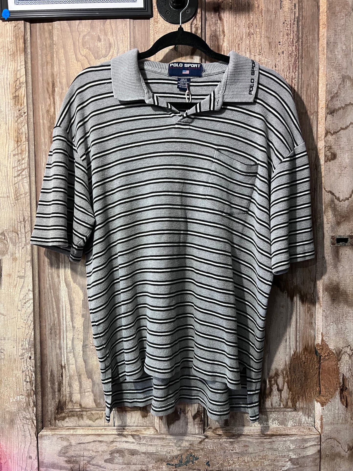 90s polo sport striped polo