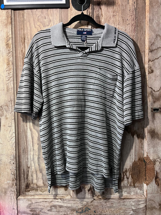 90s polo sport striped polo