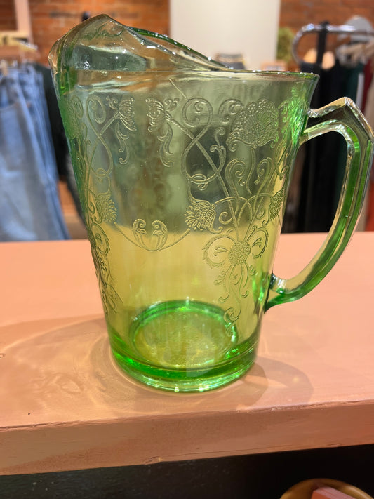 Hazel Atlas royal lace pitcher vase