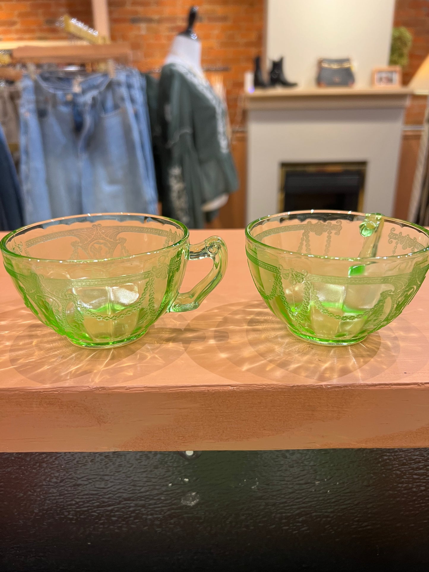 Depression era glass cups