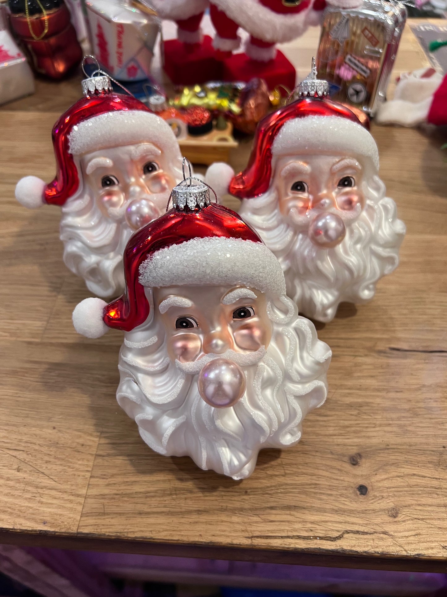 Santa Bubble Ornaments