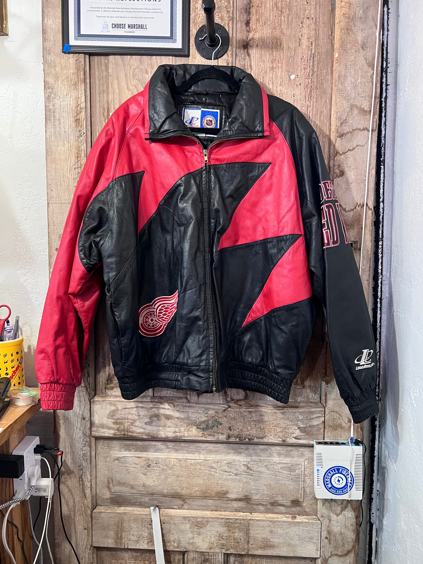 Red Wings leather jacket