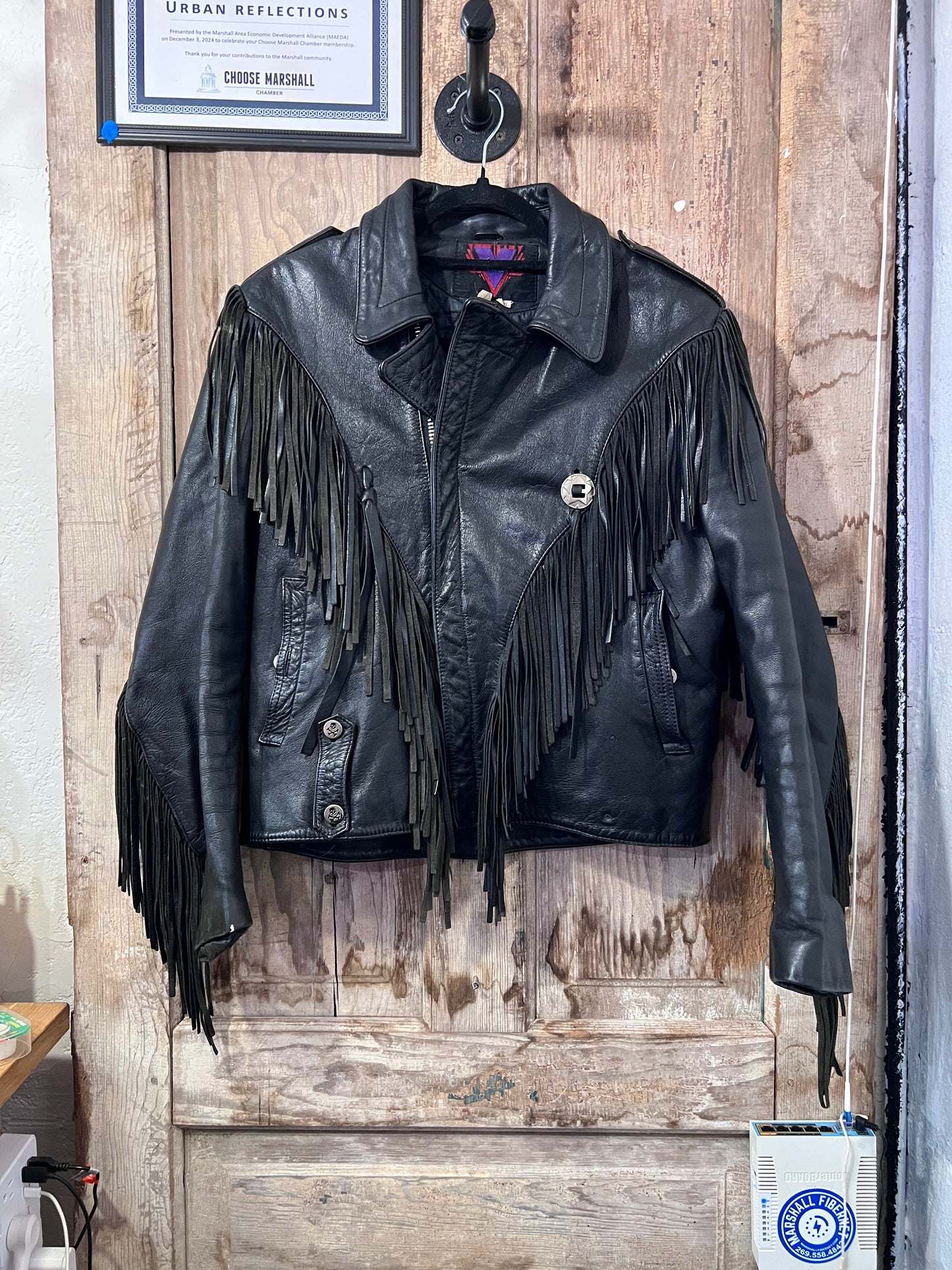 80’s fringe leather jacket