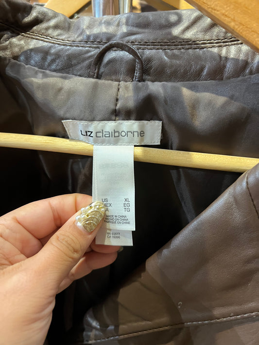 Brown Liz Claiborne, leather jacket vintage