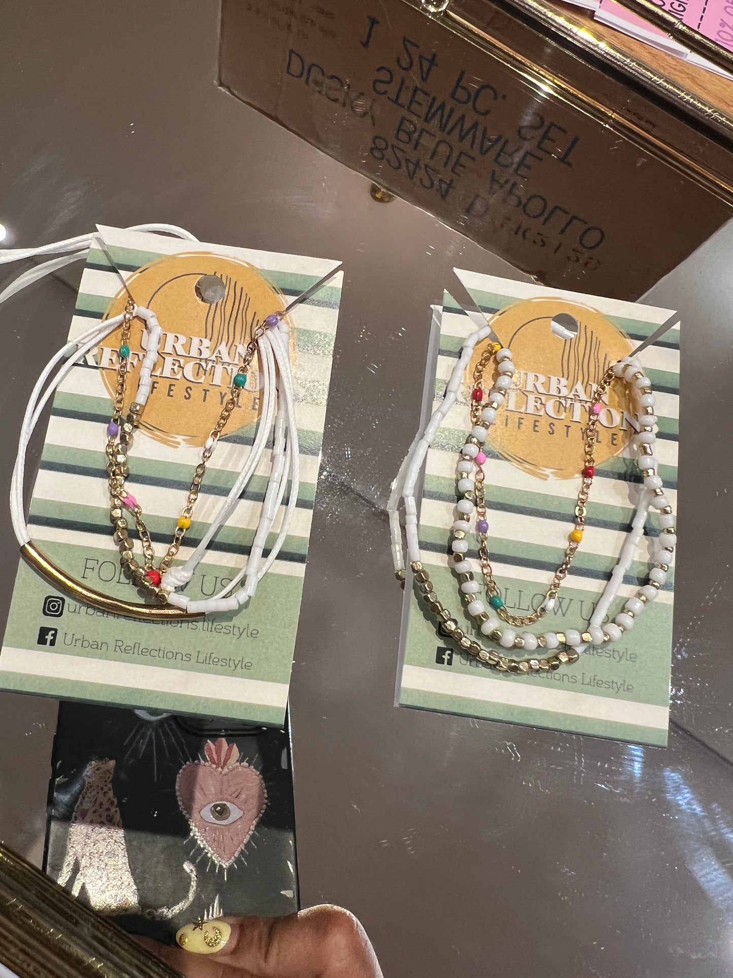 Beaded chain bracelet Stack ￼