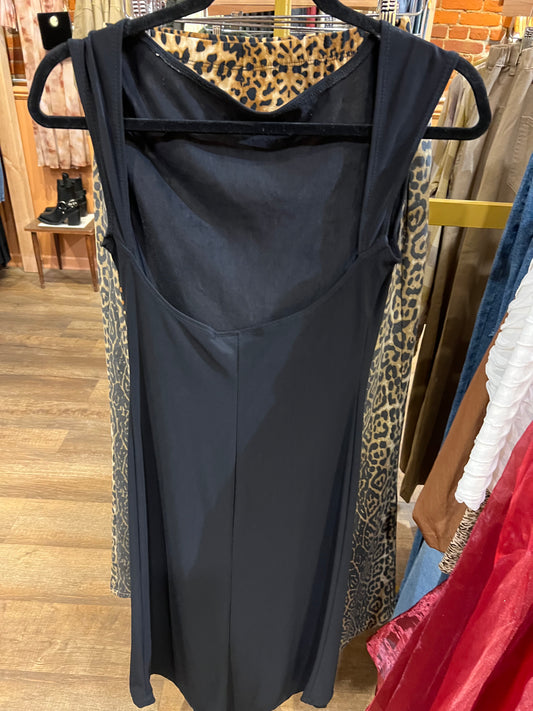 Black low back dress