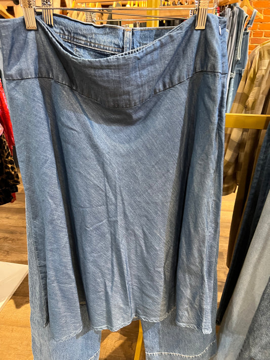 Denim cototn skirt
