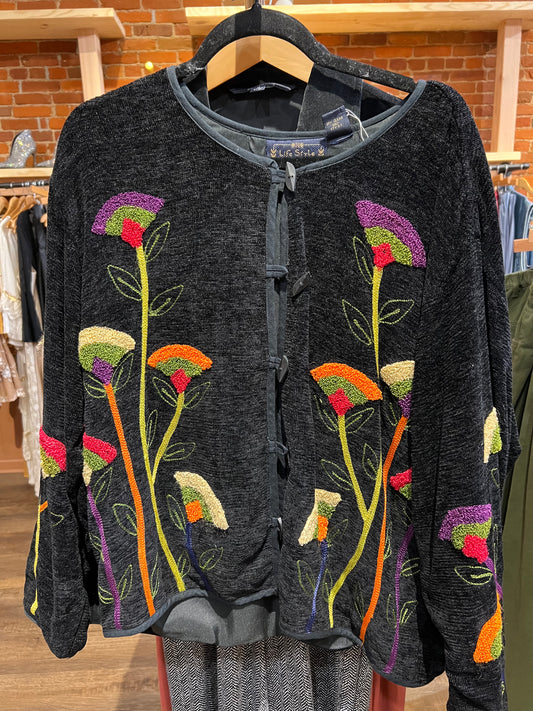 Embroidered blazer jacket