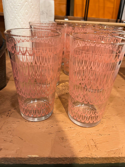Set of 2 pink MCM glasses