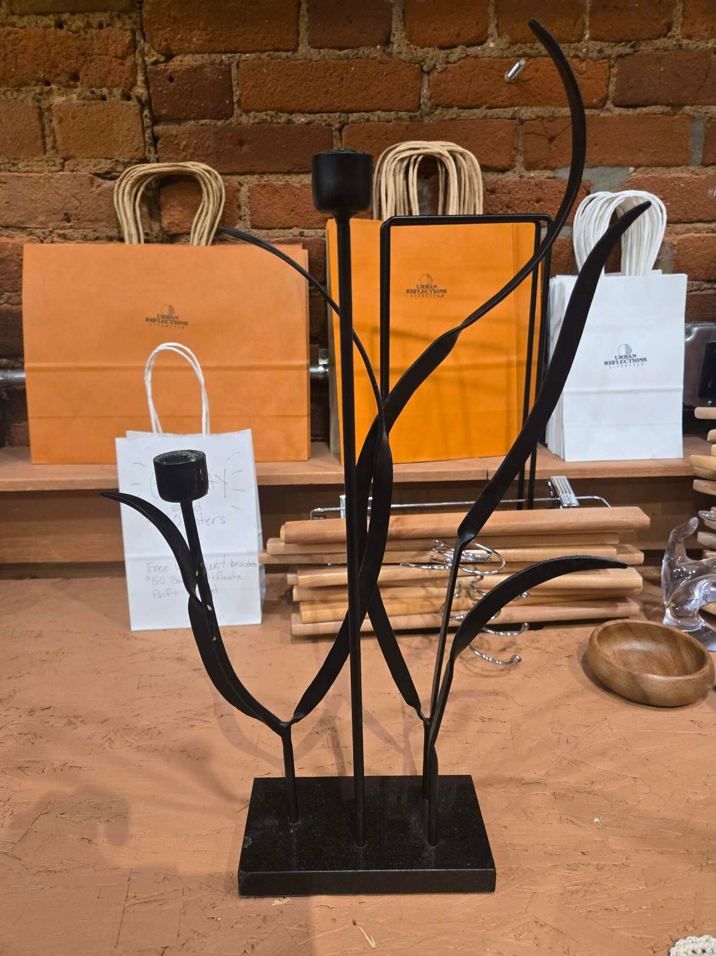 Vtg metal candle holder