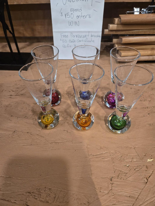 Set of 6 shit glasses