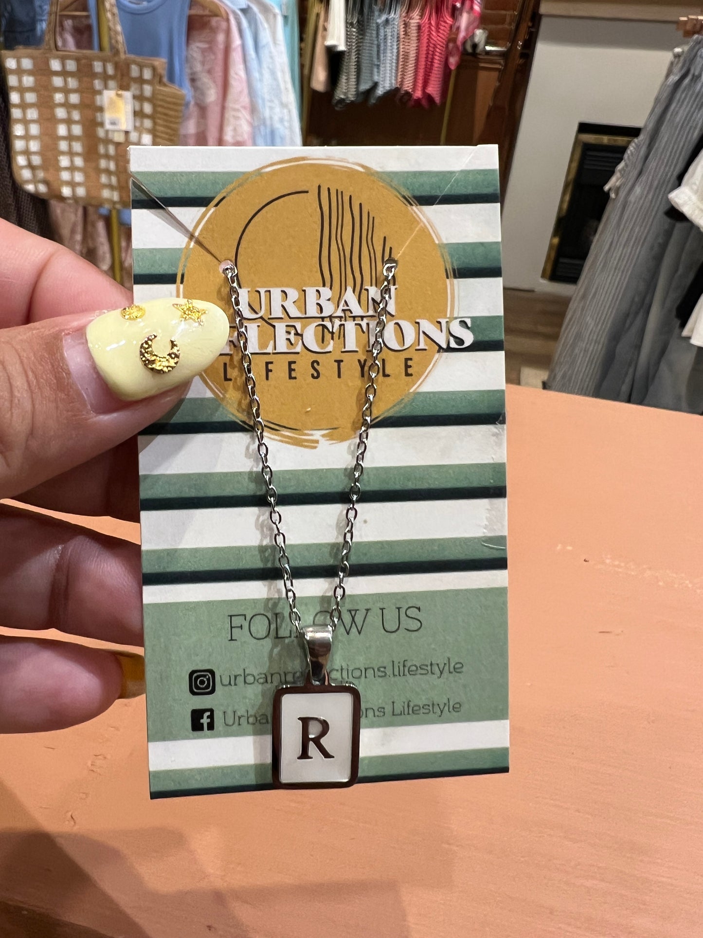 Initial silver necklace