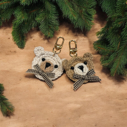 Crocheted Bear Keychain