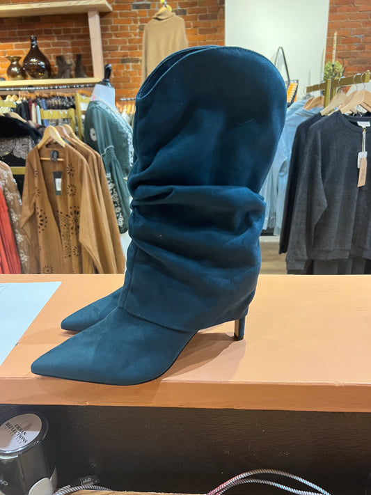 Nine west teal slouchy boots