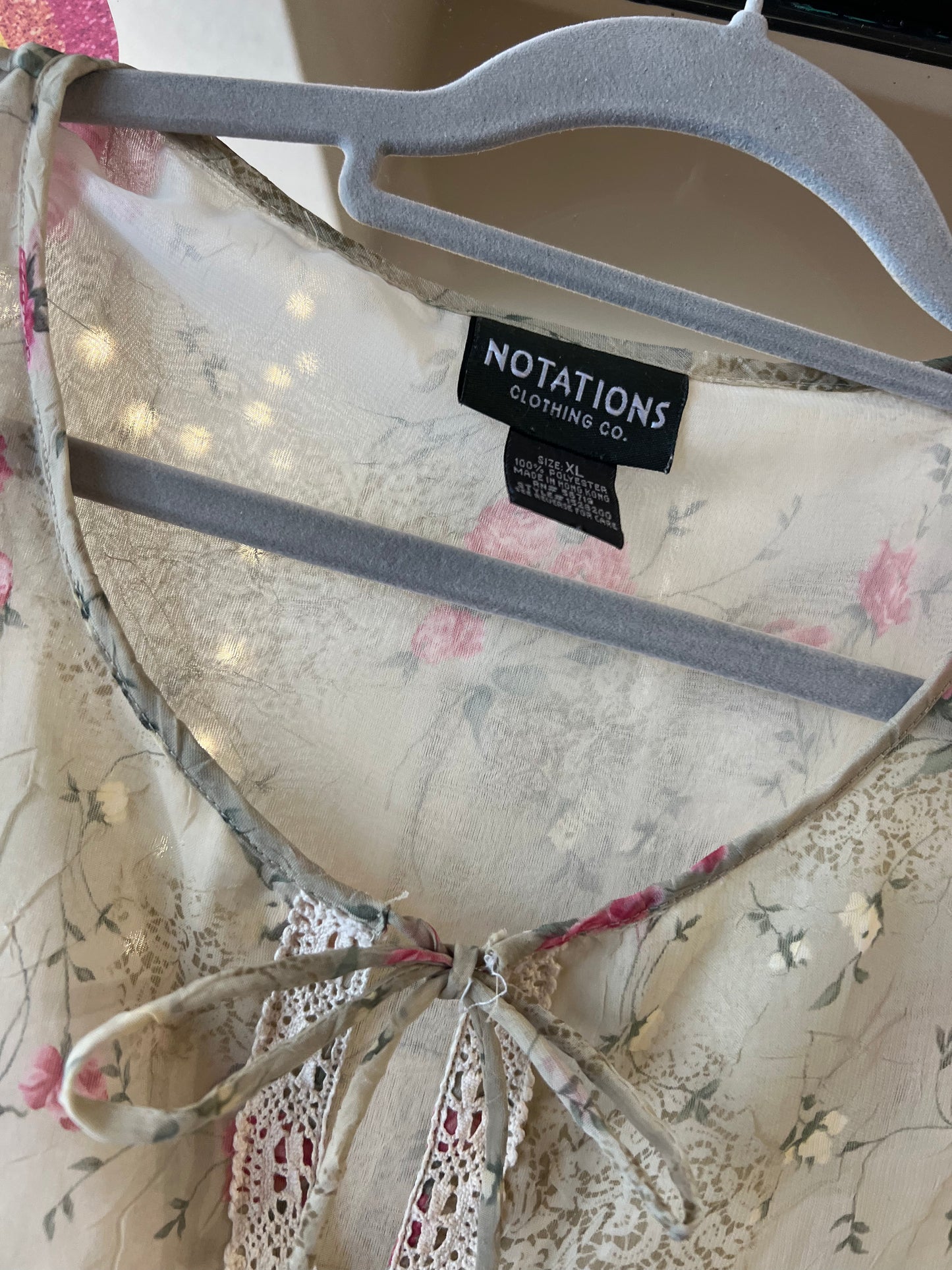 Notations vtg sheet blouse