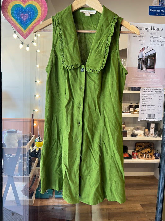 Green shirt dress