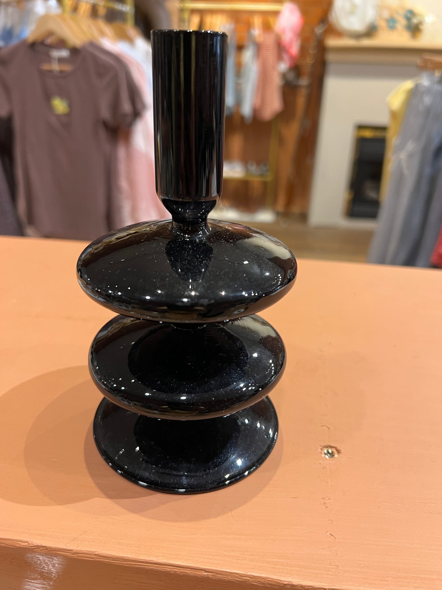 Black candle holder