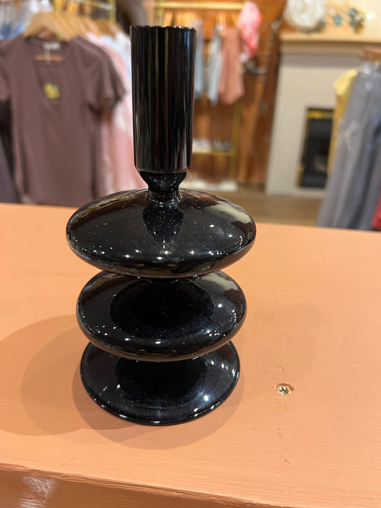 Black candle holder