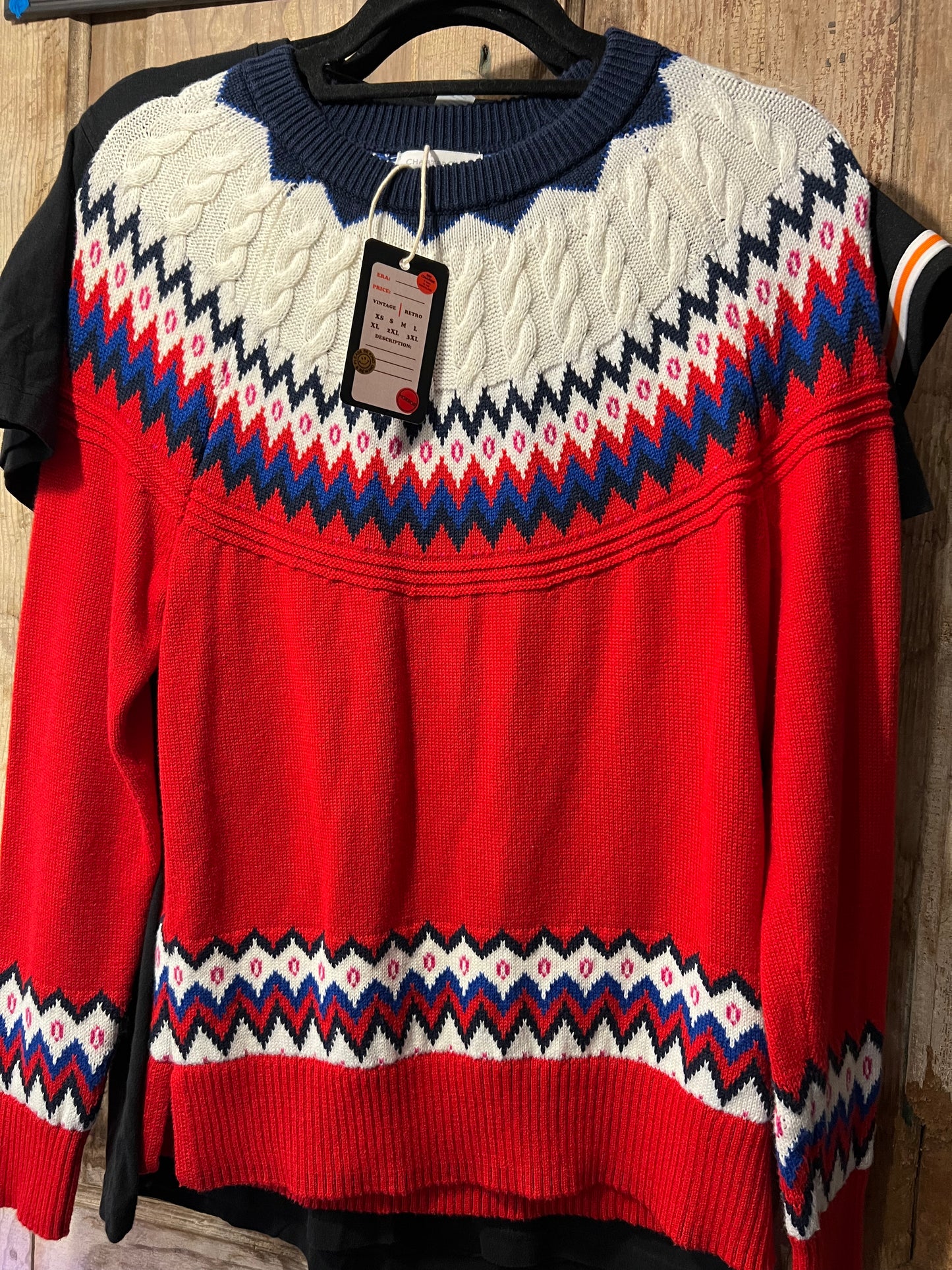 Cable knit Nordic sweater