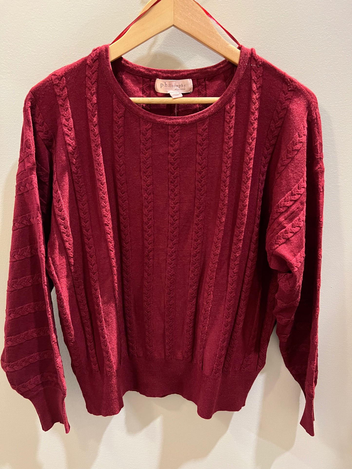 Philosophy, cable net sweater ￼