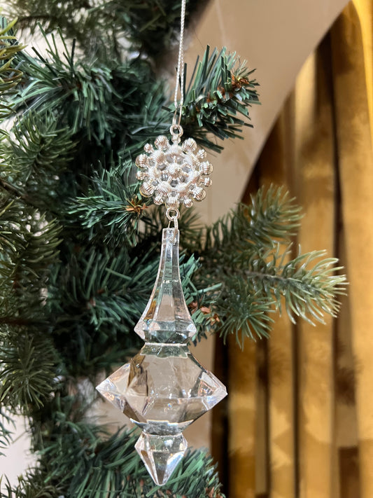 Faux crystal pearl ornament