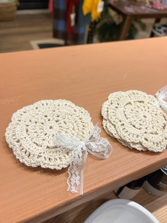 Crochet coaster set