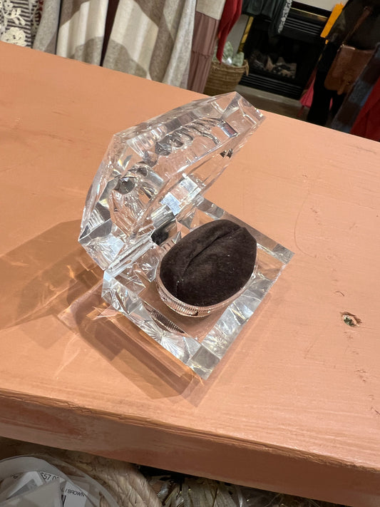 Vintage lucite ring case