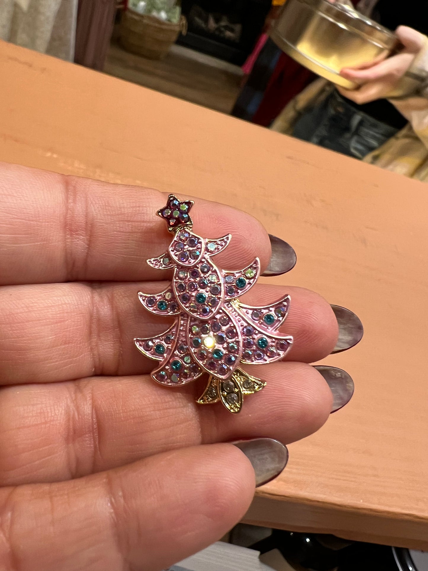 Christmas tree brooch
