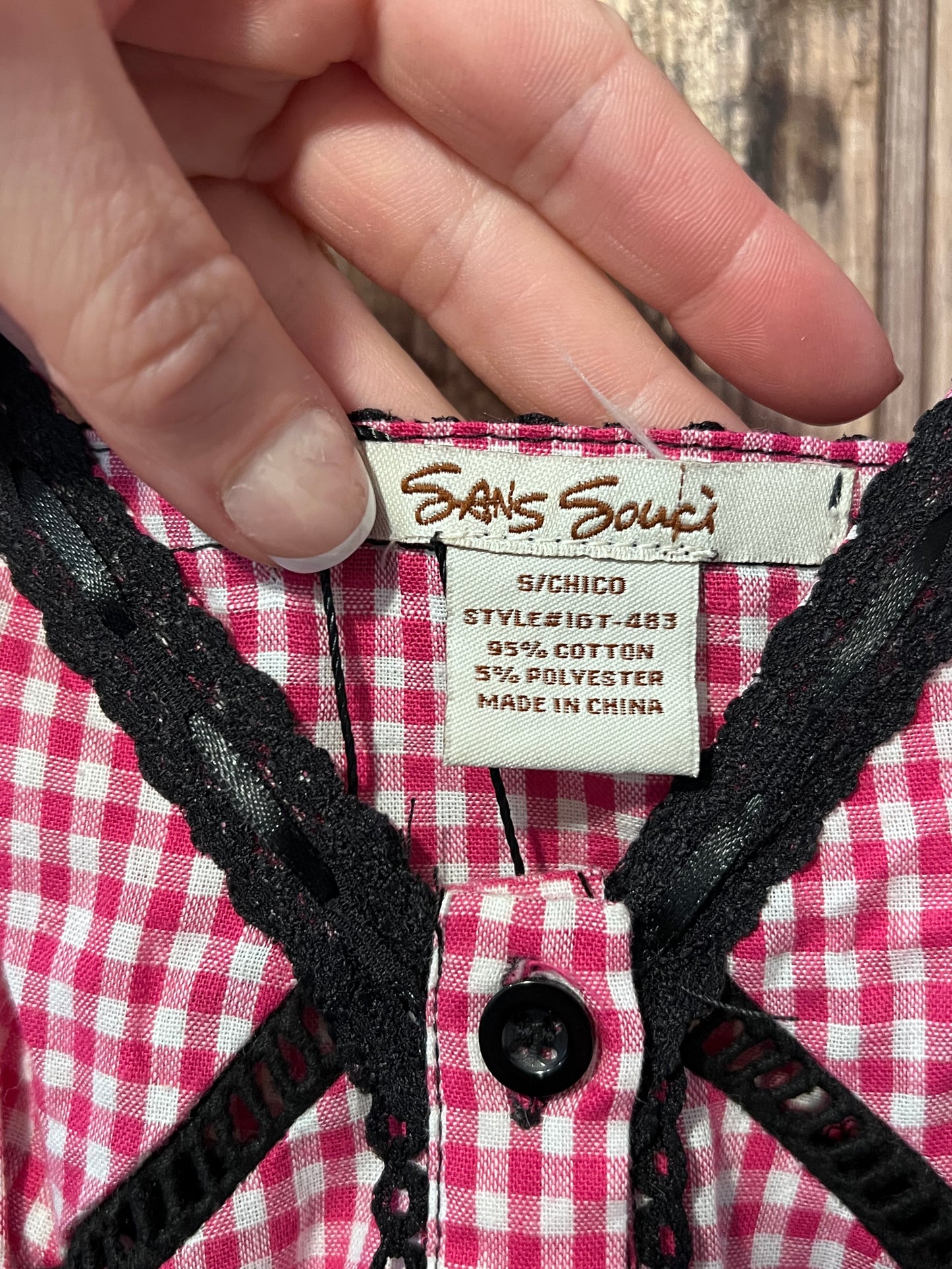 Y2K Pink Plaid + Black Lace Tank Top