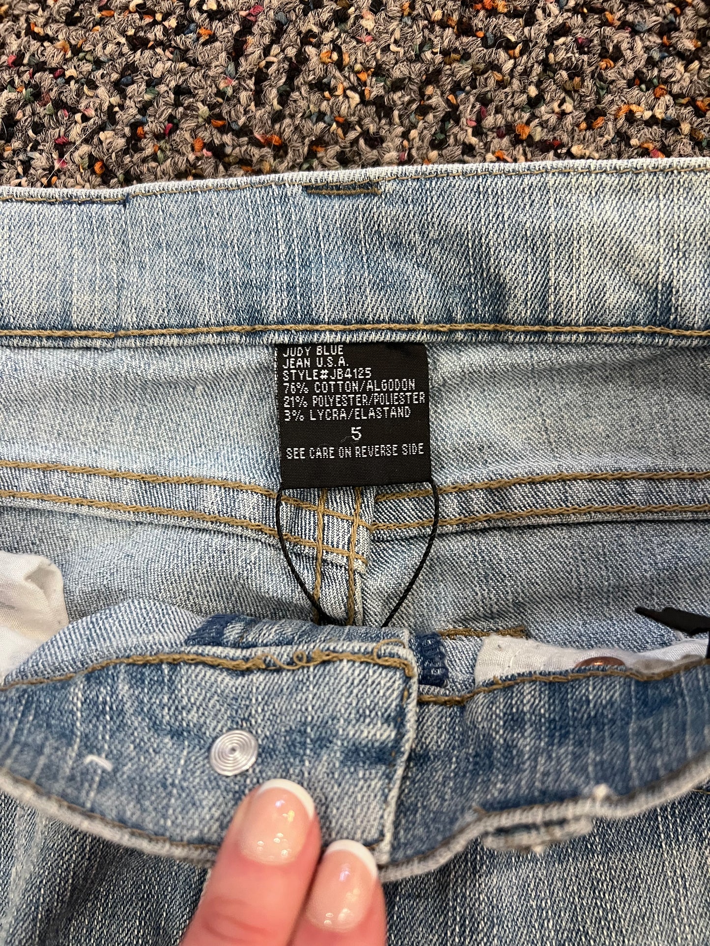 Y2K Judy Blue Sequin Low Rise Flare Jeans