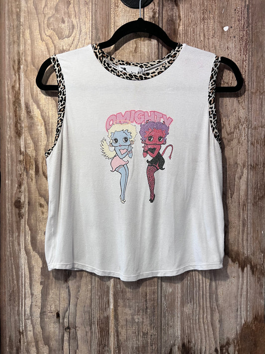 Y2K Betty Boop + Cheetah Print Tank Top